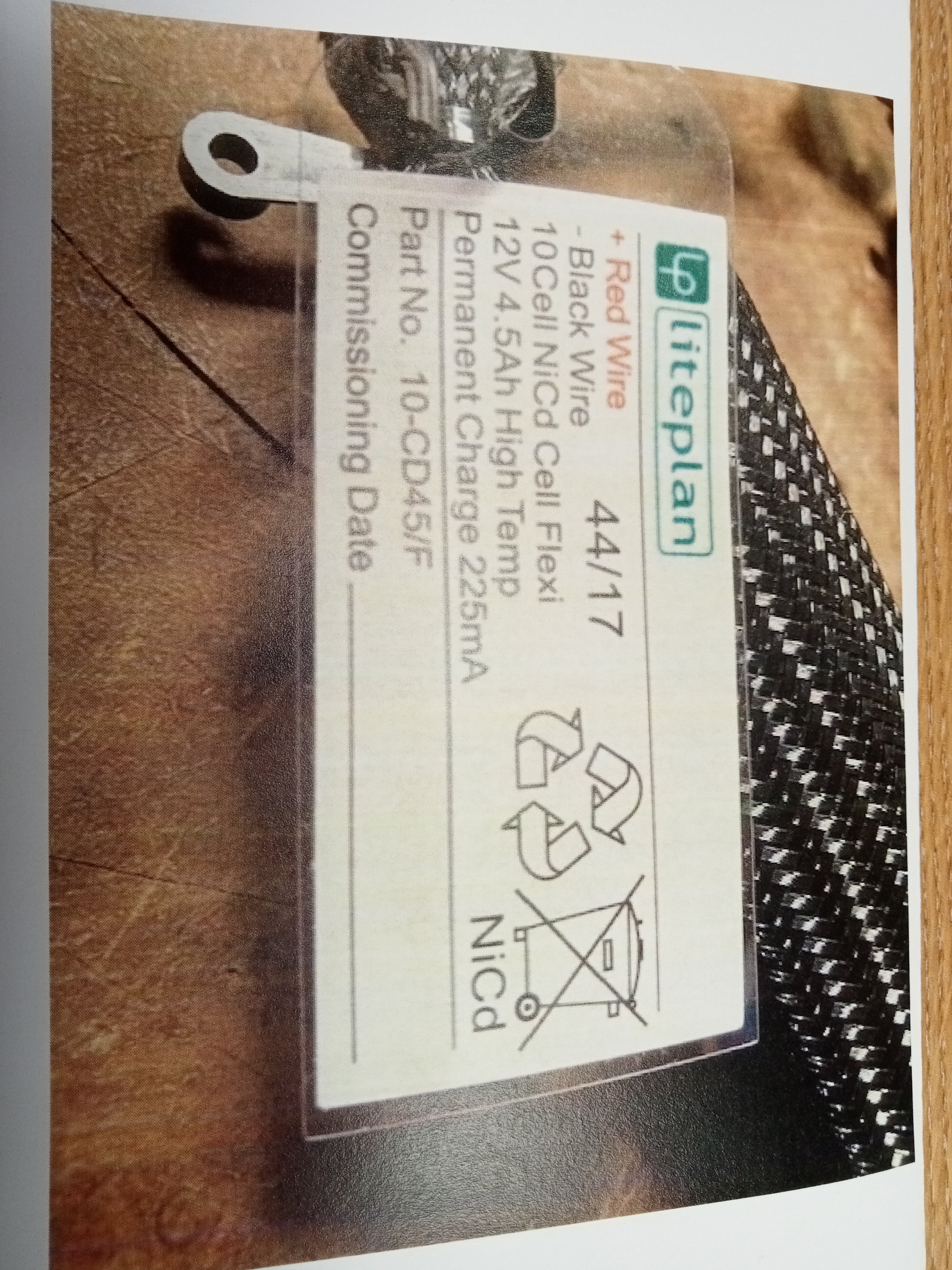 Similar to 10/CD45/F 12v 4.5ah in Fire Sock Emergency Batteries liteplan - Easy Control Gear