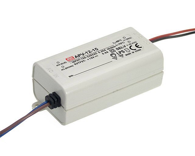 APV-12-S - Mean Well APV-12 Series LED Driver 12W 5V – 24V LED Driver Meanwell - Easy Control Gear