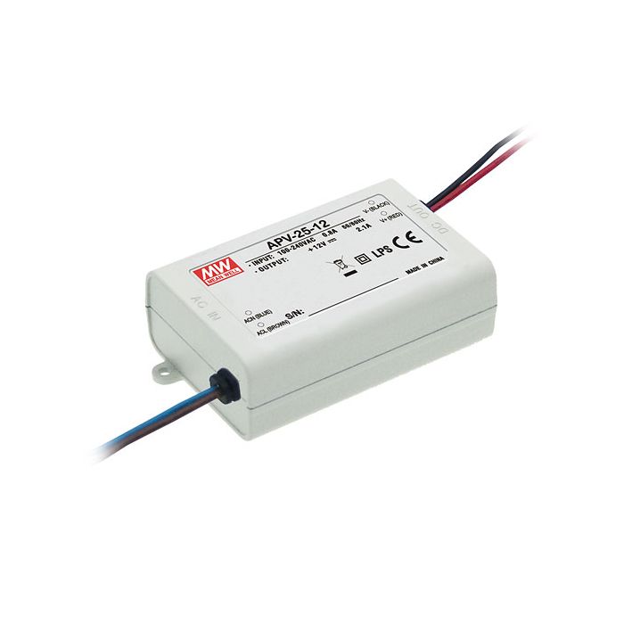 APV-25-12 - Mean Well LED Driver APV-25-12 25W 12V LED Driver Meanwell - Easy Control Gear