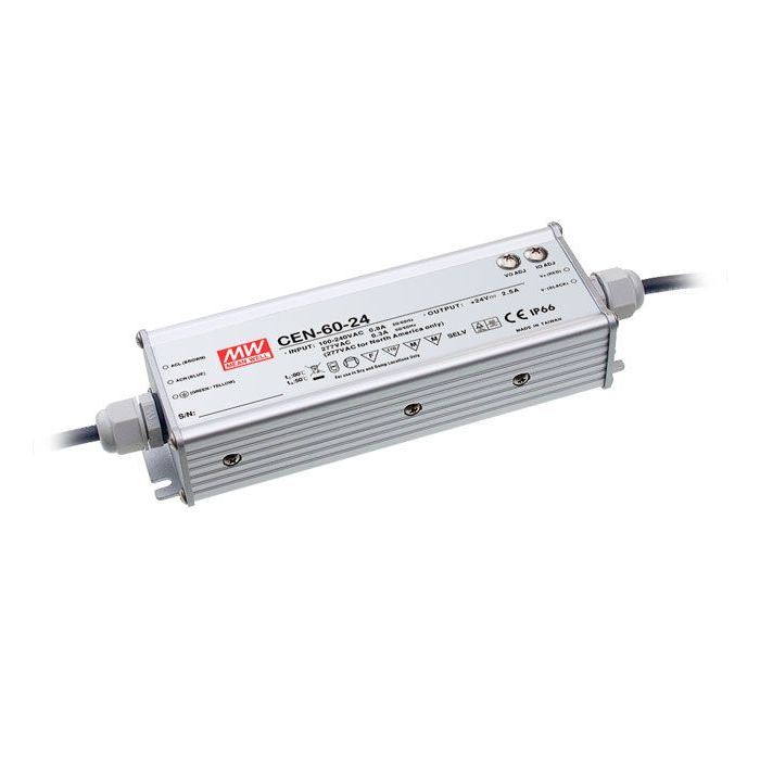CEN-60-S - Mean Well CEN-60 Series LED Driver 60W 12V – 54V LED Driver Meanwell - Easy Control Gear