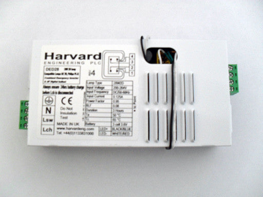 Harvard DE128-3 c/w Green LED & Battery Lead Harvard Emergency Combo Units Harvard - Easy Control Gear