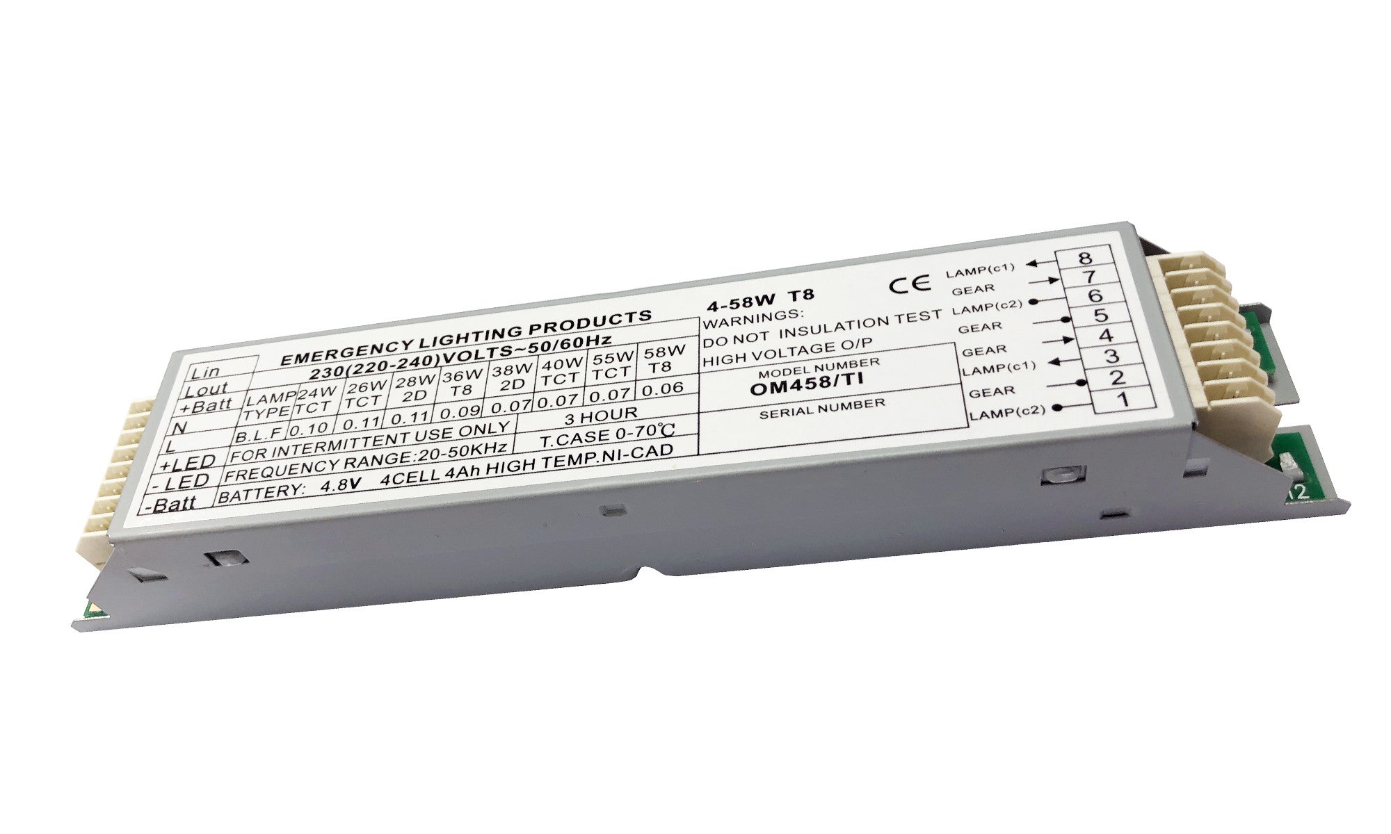 ELP OM/458/TI 4-58w Emergency Module Please read description ELP Modules Emergency Lighting Products - Easy Control Gear