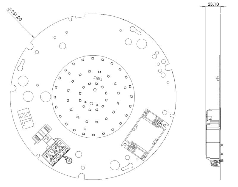 Duxford Gear Tray Tri-Colour 16W ( ~ 28W 2D ) Emergency / Standard /Motion Sensor Emergency Gear trays Net Led - Easy Control Gear