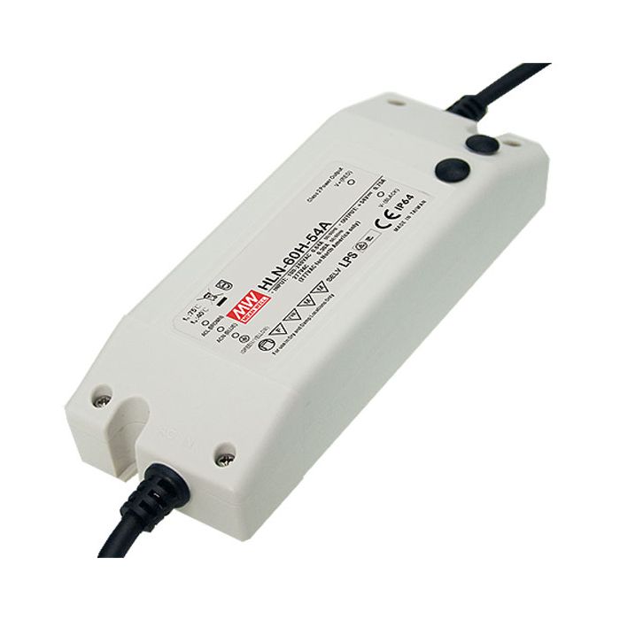 HLN-60H-54A - Mean Well LED Driver HLN-60H-54A 60W 54V LED Driver Meanwell - Easy Control Gear