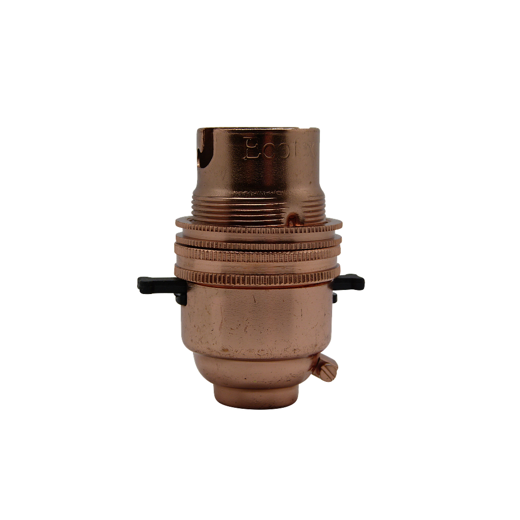 05874 - Ecofix BC Copper Lampholder 1/2" Switched - External Earth - Lampfix - Sparks Warehouse