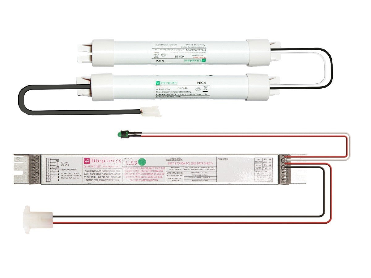 LLS/6 Conversion 14W-80W T5 Kit Including Battery LLS/6-K liteplan - Easy Control Gear