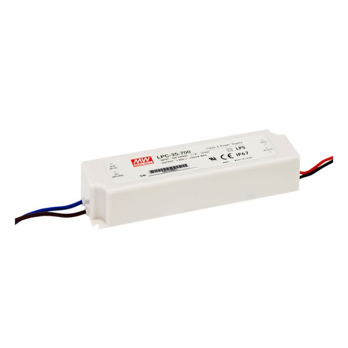 LPC-35-700 - Mean Well LED Driver LPC-35-700 34W 700mA LED Driver Meanwell - Easy Control Gear