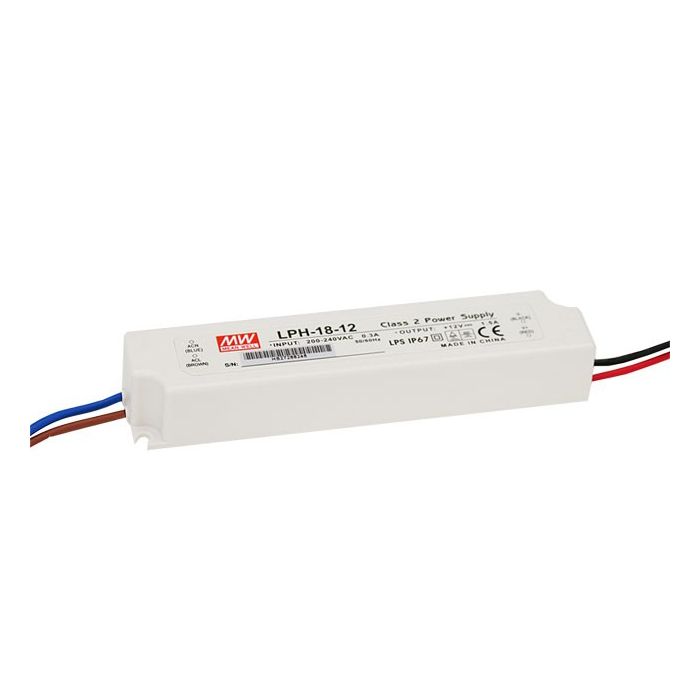 LPH-18-12 - Mean Well LED Driver LPH-18-12 18W 12V LED Driver Meanwell - Easy Control Gear