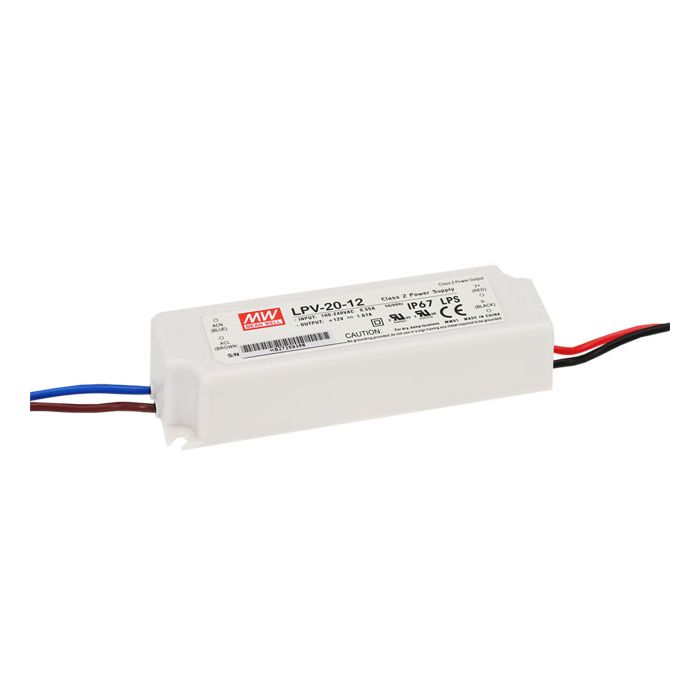 LPV-20-24 - Mean Well LED Driver LPV-20-24 20W 24V LED Driver Meanwell - Easy Control Gear