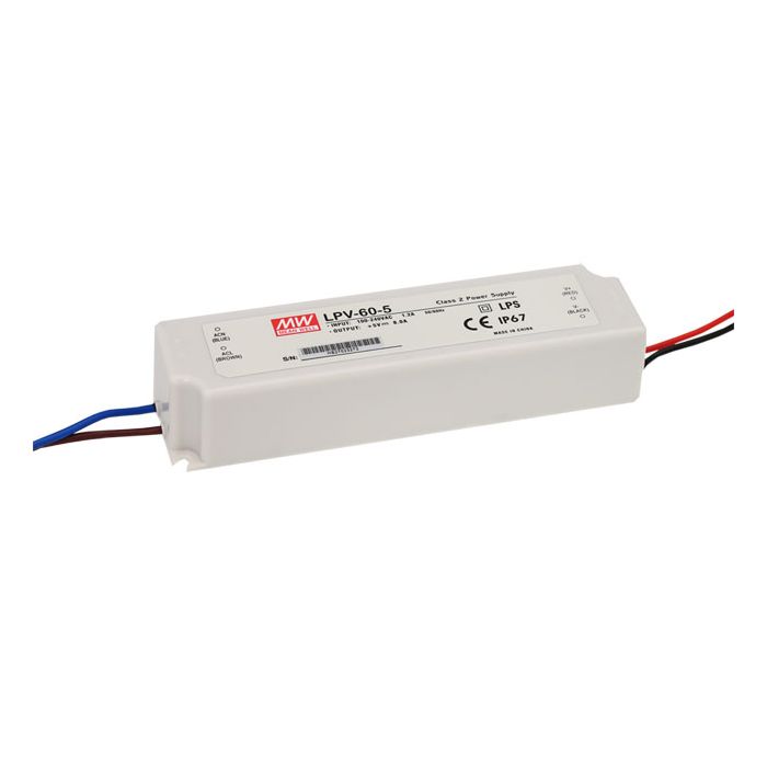 LPV-60-12 - Mean Well LED Driver LPV-60-12 60W 12V LED Driver Meanwell - Easy Control Gear