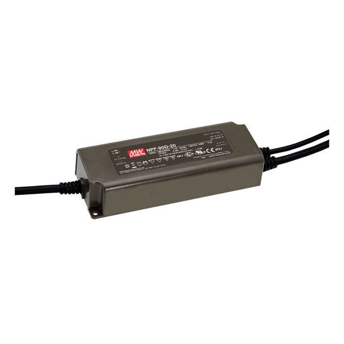 NPF-90D-S - Mean Well NPF-90D Series IP67 Rated Dimmable LED Driver 1.67-7.5A 90W LED Driver Meanwell - Easy Control Gear