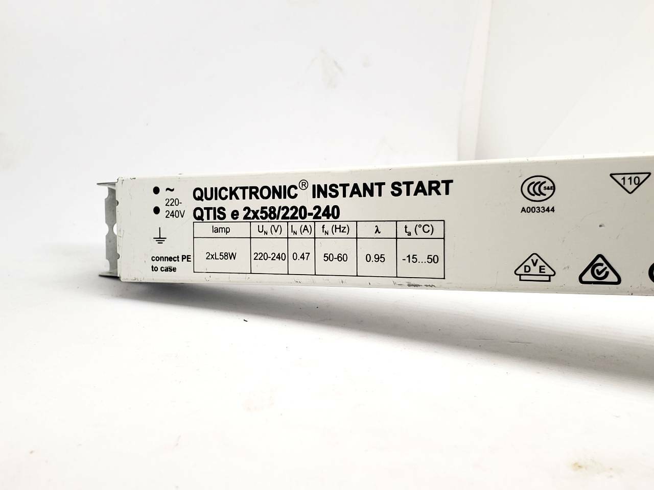 QTIS E 2x58/220-240 2X58w T8 Ballast ECG-OLD SITE LEDVANCE/OSRAM - Easy Control Gear
