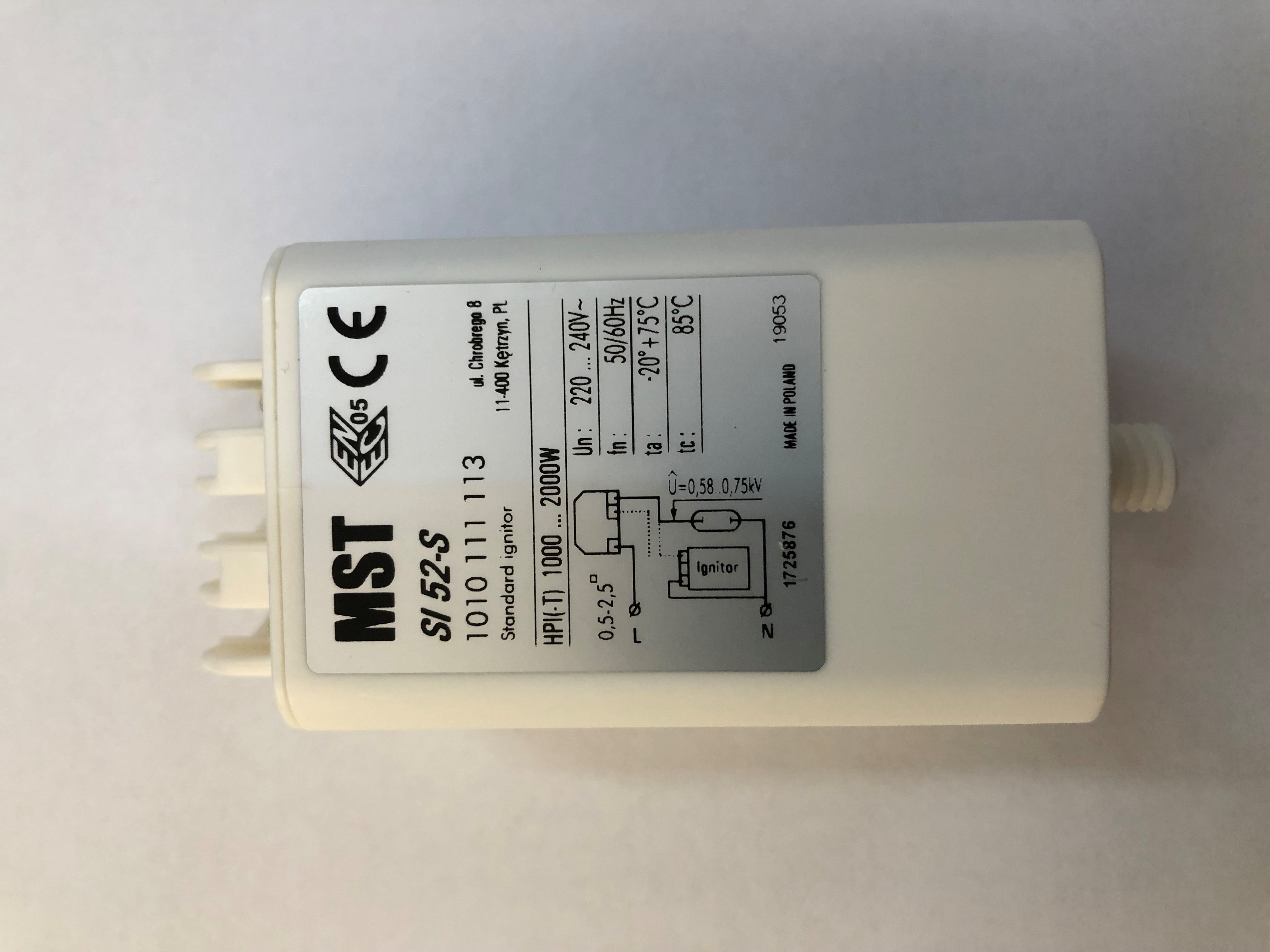 MST variant of the SI 52 ,2 options please select Ignitors and Capacitors Philips - Easy Control Gear