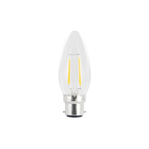 Integral LED Omni Filament Candle Bulb B22 250Lm 2.0W 4000K Non-Dimm 320 Beam Clear Integral  - ILCANDB22NE070