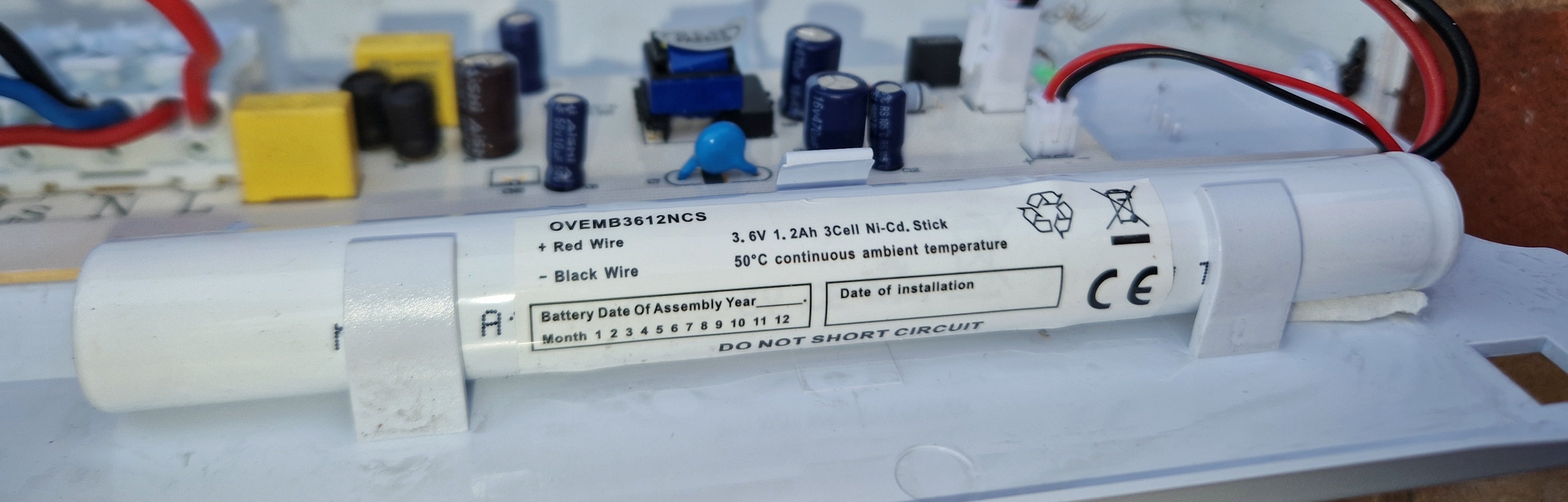 3/1A1200B-C007F 3.6V 1200MA "A" Size Nicd Emergency Batteries Easy Control Gear - Easy Control Gear