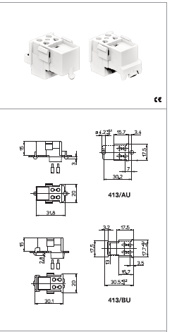 Stucchi 413/BU GR10Q Snap Fix Lamp Holder 4  Pin