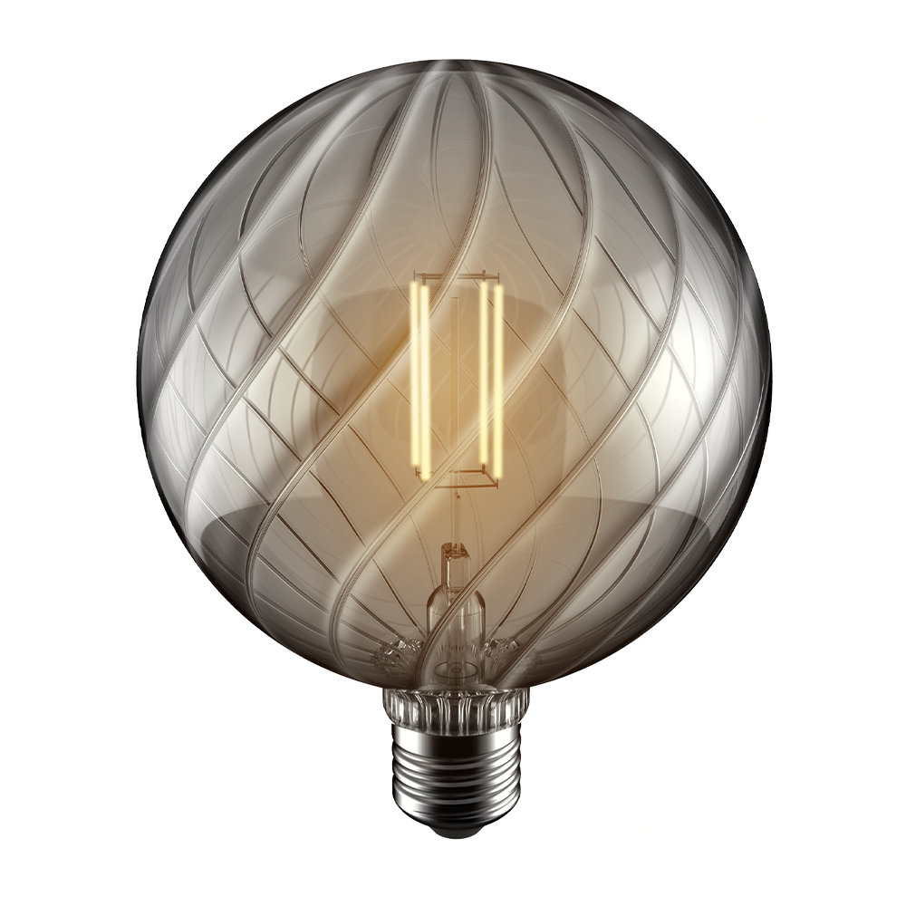 Crompton 21860 LED Decorative Solis Globe G125 Smoke 4.5W 1800K ES-E27