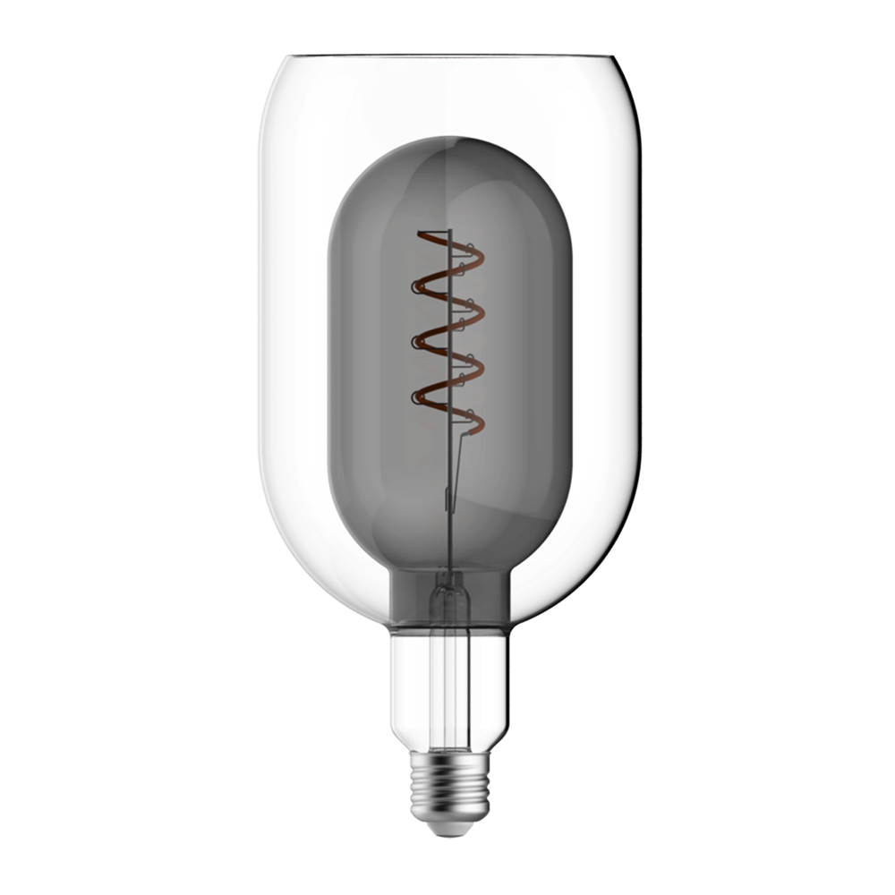 Crompton 22003 LED Decorative Nucleus Tumbler E125 Smoke 4.5W 1800K ES-E27