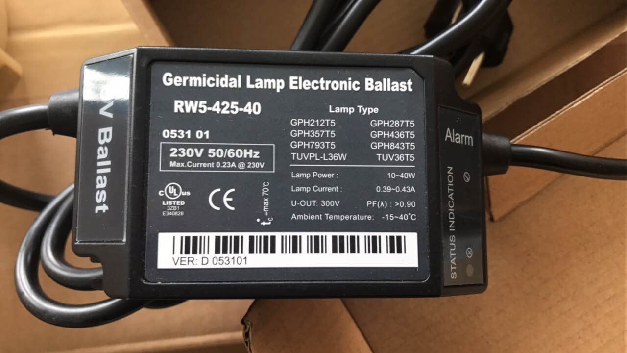 RW5-425-40 10 -40 W Germicidal ballast Easy Control Gear - Easy Control Gear
