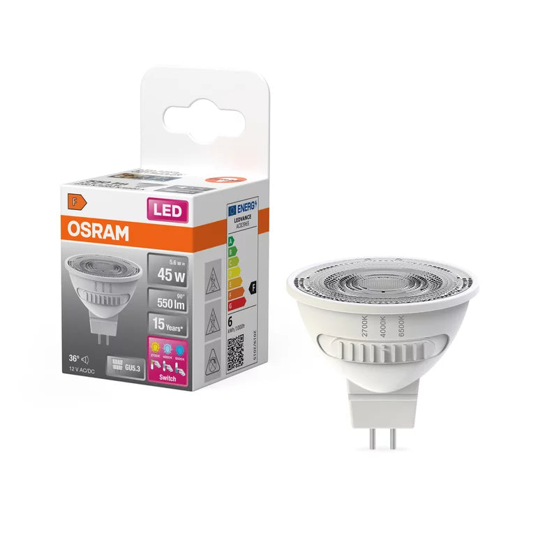 LED Star MR16 45 36° CCT Select 5.6W 827/840/865 GU5.3