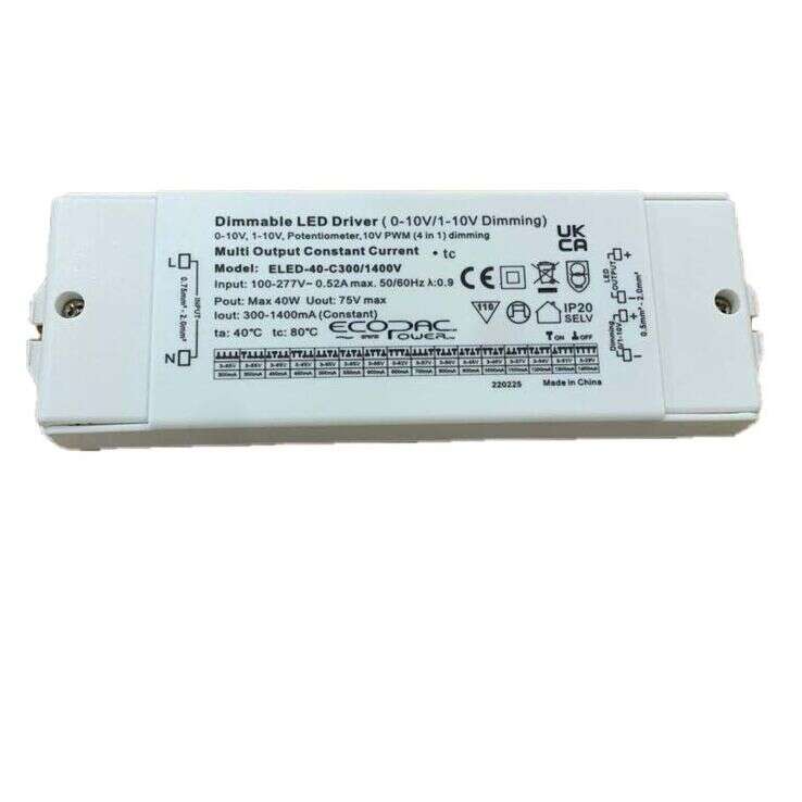 ELED-40-C300/1400V 1-10V /0-10V Dimmable 1-10V Dimmable LED Drivers Ecopac Power - Easy Control Gear