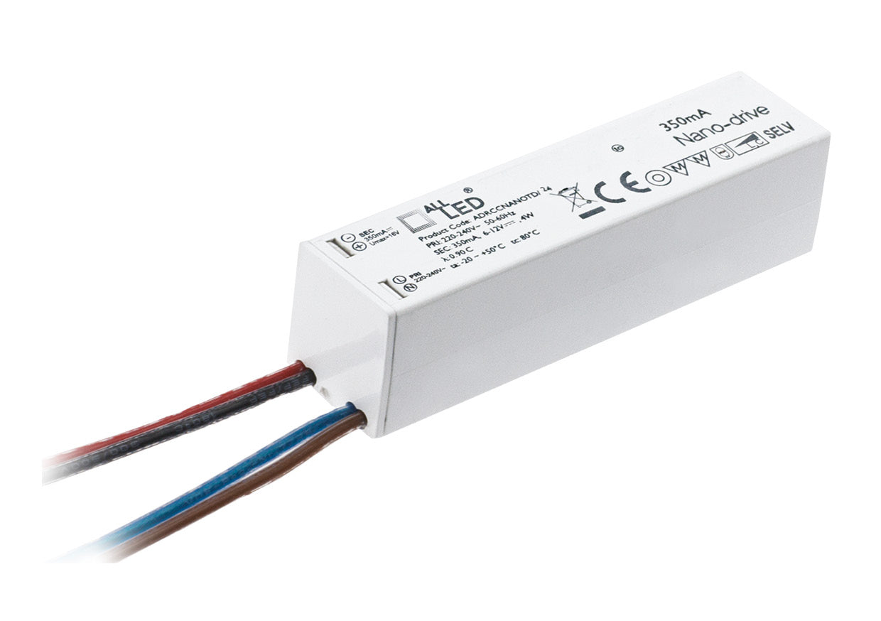 Nano 2-4W Dimmable IP55 350mA Constant Current LED Driver