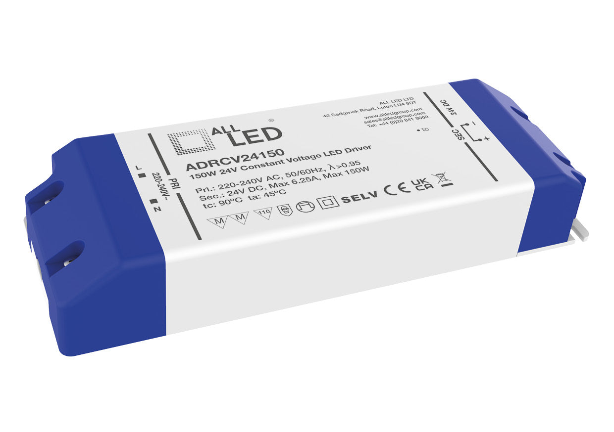 Drive24 24V 150W DC Constant Voltage Non-Dimmable LED Driver