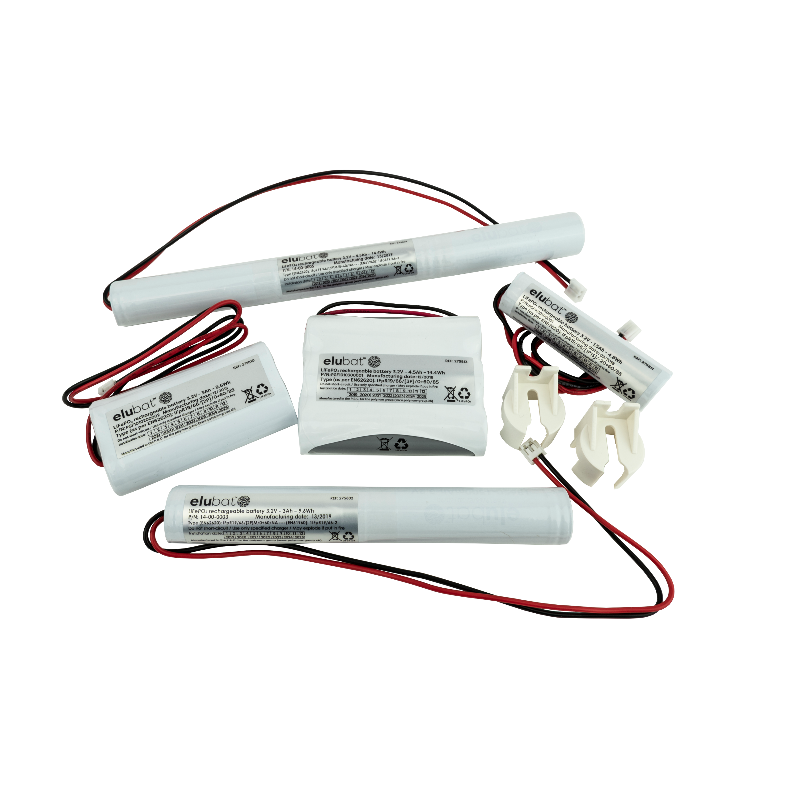 Luxbox BATTERY LIFEPO4 1865 3.2V 3.0AH 2-CELL - 250MM - JST EHR-2 14-12-0003