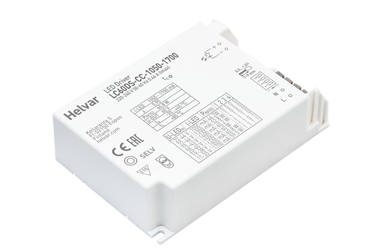 LC60DS-CC-1050-1700 LED Driver Helvar - Easy Control Gear