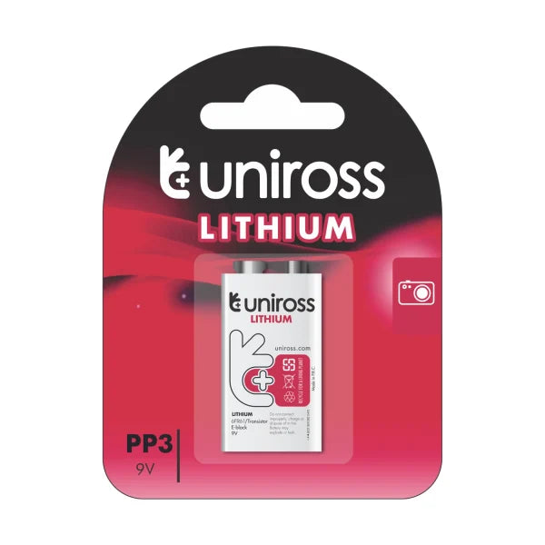 ULI9V1 UNIROSS 9V LITHIUM (C1) (CRV9) U9VL lithium batteries Uniross - Easy Control Gear