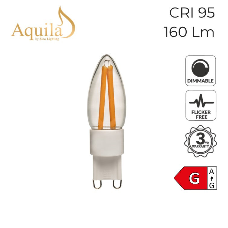 G9 Clear 3W 2200K Light Bulb  Model no: ZL-G9S/3W22C