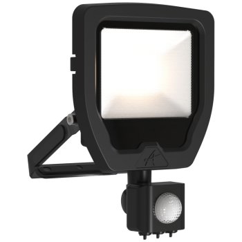 Ansell Lighting ACAE20/1/CW/B/PIR  Calinor EVO 20W 4000K Black LED Floodlight with PIR