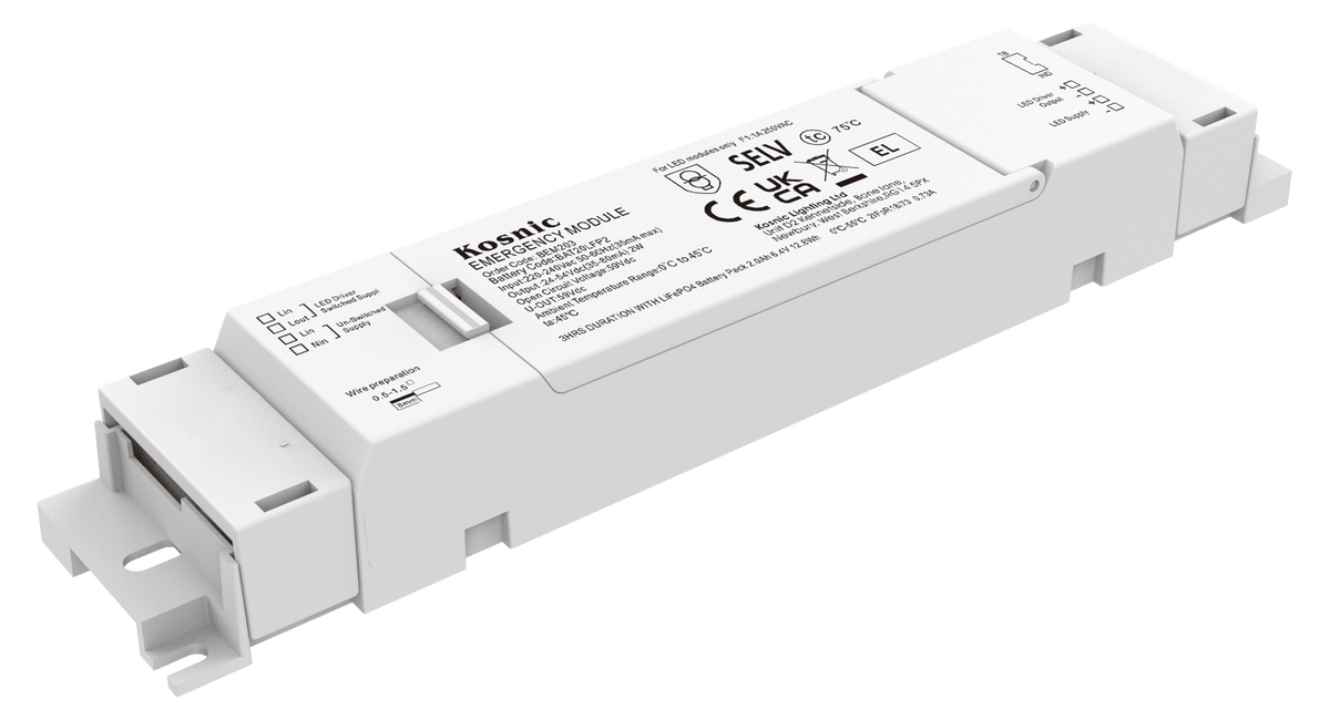 Batten UEM 2 in 1 Dual-mode manual & self-test 3W emergency module for Kosnic LED batten luminaires