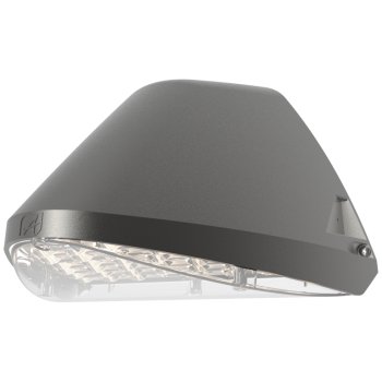 Ansell Lighting AWOLF/SG/MWS/DM3/PC  Wolf Multi-Wattage CCT Selectable Silver Grey LED Wallpack - DALI Dimmable, Microwave Sensor, Emergency, Photocell