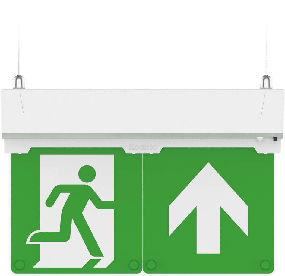 Doxa 2 Standard/Self-test exit sign with multiple mounting positions