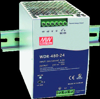 Mean Well WDR-480-24  WDR DC Power Supply 24V