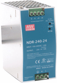 Mean Well NDR-240-24  NDR Universal Power Supply 10A 24V