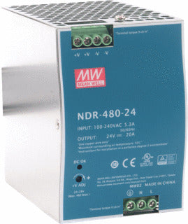 Mean Well NDR-480-24  NDR Universal Power Supply 20A 24V