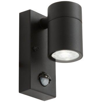 Ansell Lighting AACERO/WLD/BLK/PIR  Acero Black GU10 Wall PIR Light