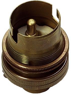 05142 - BC Lampholder ½" Unswitched Old English Brass - LampFix - sparks-warehouse