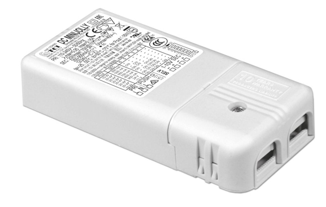 TCI 125400 - TCI MINIJOLLY 20W LED Driver 1-10V dimmable, Multi Current 250-900Ma 1-10V Dimmable LED Drivers TCI - Easy Control Gear