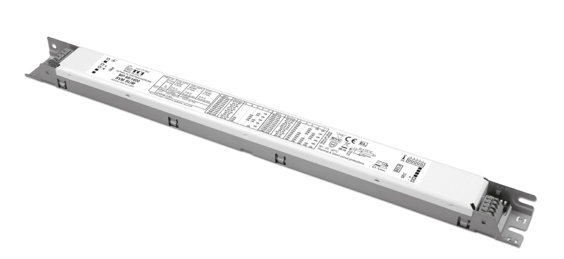 TCI 126564 - TCI MAXIJOLLY Linear LED Driver 65W DALI dimmable, Multi current 350-1400mA DALI Dimmable LED Drivers TCI - Easy Control Gear