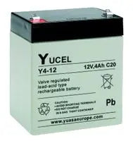 YUASA Y4-12 - BATTERY, LEAD ACID 12V 4AH, YUCEL Batteries YUASA - Easy Control Gear