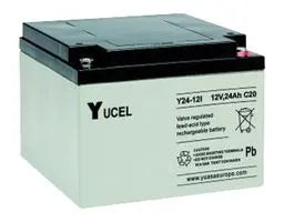 YUASA Y24-12 - BATTERY, LEAD ACID 12V 24AH, YUCEL Batteries YUASA - Easy Control Gear