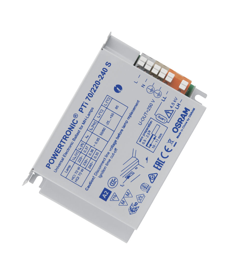 Osram PTi 70/220-240 S POWERTRONIC INTELLIGENT PTi S | ECG for HID lamps, for installation in luminaires Osram PTi Gear Osram - Easy Control Gear