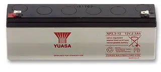 YUASA NP2.3-12 - BATTERY, LEAD-ACID 12V 2.3AH Batteries YUASA - Easy Control Gear