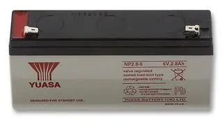 YUASA NP2.8-6 - BATTERY, LEAD-ACID 6V 2.8AH Batteries YUASA - Easy Control Gear