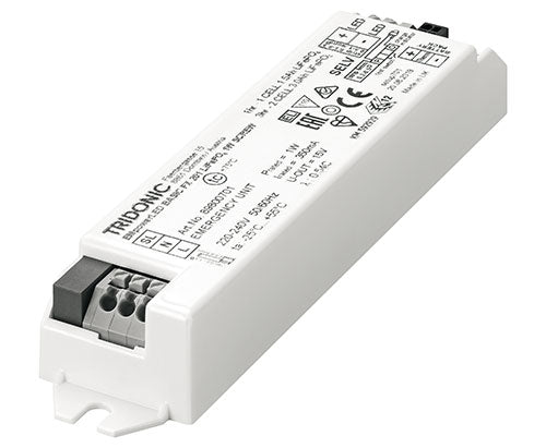 EM powerLED BASIC FX LiFePO4 1 – 2 W Combined emergency lighting LED driver Tridonic - Easy Control Gear