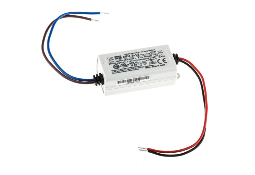 Mean Well APV-8 AC-DC, APV-8-12  Constant Voltage LED Driver 8W 12V LED Driver Meanwell - Easy Control Gear