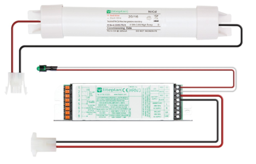 Liteplan HRN/3-K Conversion Kit Supplied with  3 Cell batteries Emergency Inverter Modules LitePlan - Easy Control Gear
